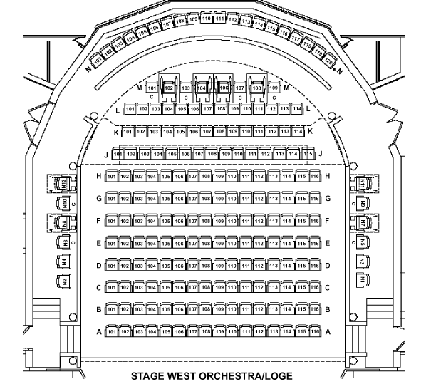 Stage West Seating Chart